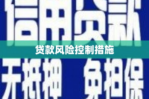 镇雄贷款风险控制措施