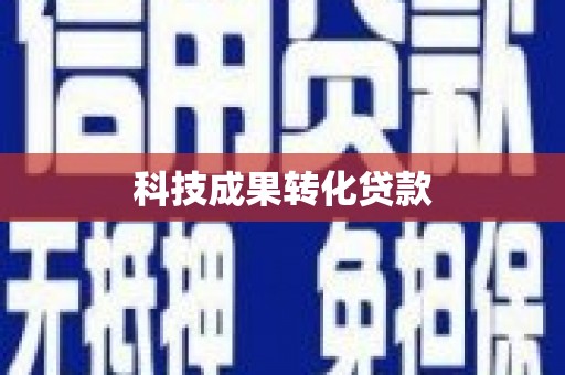 镇雄科技成果转化贷款