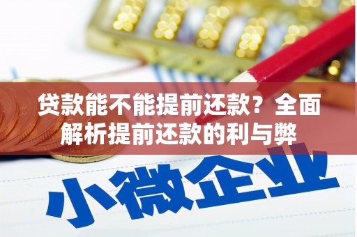 镇雄贷款能不能提前还款？全面解析提前还款的利与弊