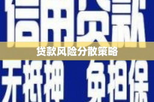镇雄贷款风险分散策略