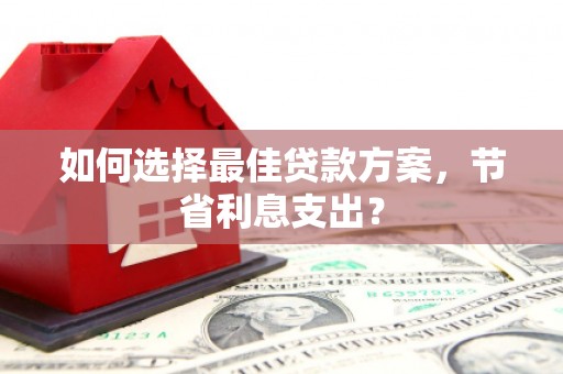 镇雄如何选择最佳贷款方案，节省利息支出？