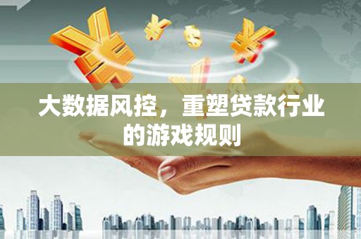 镇雄大数据风控，重塑贷款行业的游戏规则