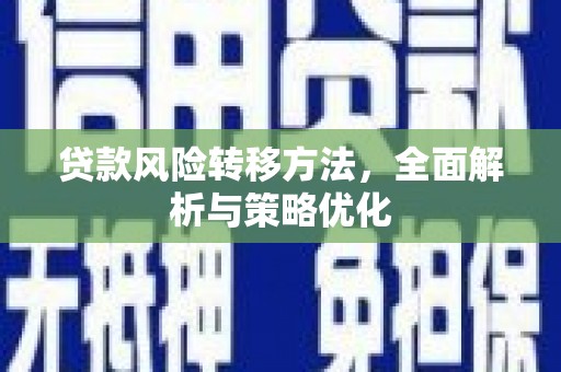 镇雄贷款风险转移方法，全面解析与策略优化
