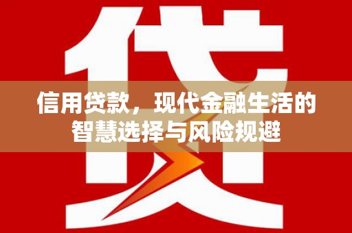 镇雄信用贷款，现代金融生活的智慧选择与风险规避