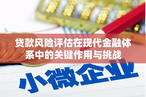 镇雄贷款风险评估在现代金融体系中的关键作用与挑战