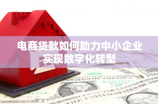 镇雄电商贷款如何助力中小企业实现数字化转型