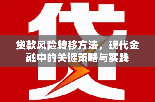 镇雄贷款风险转移方法，现代金融中的关键策略与实践