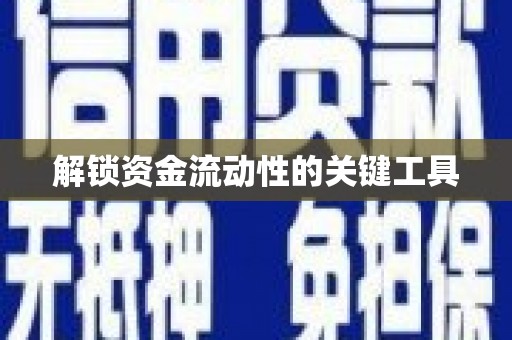 镇雄解锁资金流动性的关键工具