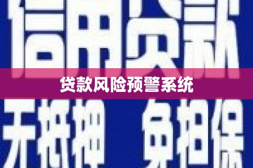 镇雄贷款风险预警系统