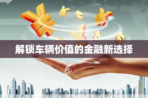 镇雄解锁车辆价值的金融新选择