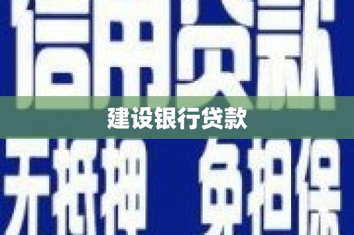 镇雄建设银行贷款