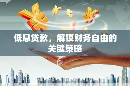 镇雄低息贷款，解锁财务自由的关键策略