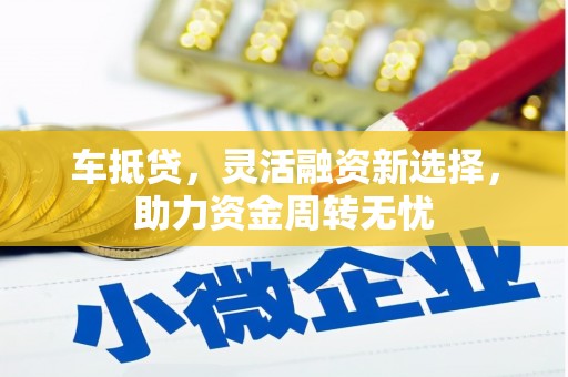 镇雄车抵贷，灵活融资新选择，助力资金周转无忧