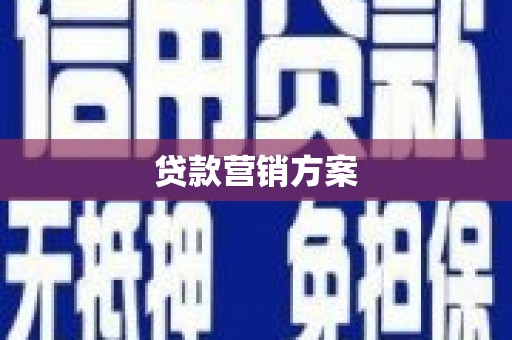 镇雄贷款营销方案