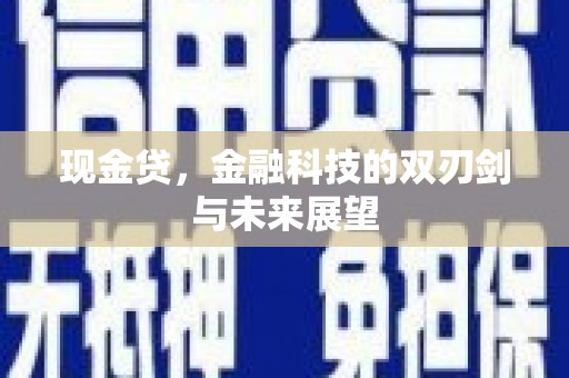 镇雄现金贷，金融科技的双刃剑与未来展望