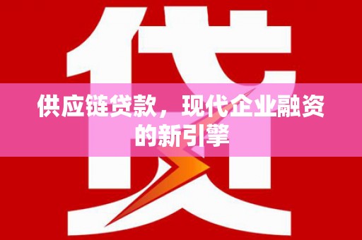 镇雄供应链贷款，现代企业融资的新引擎