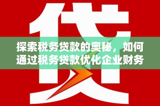 镇雄探索税务贷款的奥秘，如何通过税务贷款优化企业财务