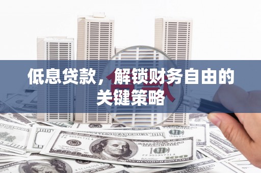 镇雄低息贷款，解锁财务自由的关键策略