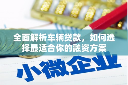 镇雄全面解析车辆贷款，如何选择最适合你的融资方案