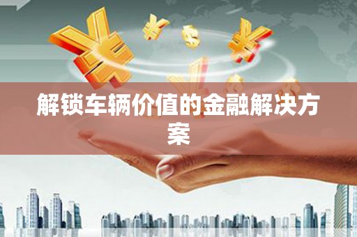 镇雄解锁车辆价值的金融解决方案