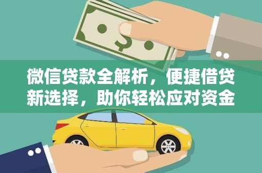镇雄微信贷款全解析，便捷借贷新选择，助你轻松应对资金需求